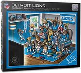 YouTheFan unisex adult Detroit Lions Purebred Fans 500pc Puzzle A Real Nailbiter , Team Colors, 500 Piece US