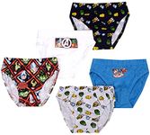 Marvel - Avengers - Boys Cotton Underwear - Pack of 5 with 5 Different Designs - Captain America, Iron Man, The Hulk, Thor - Blue/Grey - Aged 3-4