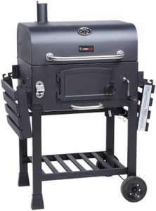 CosmoGrill XL Charcoal BBQ Smoker – Portable Grill with Side Tables & Thermometer