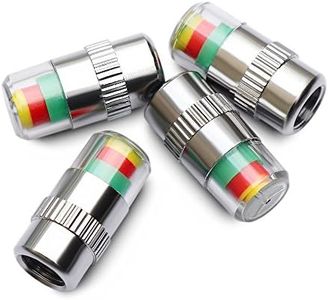 ANKI HAPPIGO 4Pcs Car Tire Pressure Monitor Valve Stem Caps Sensor Indicator 3 Color Eye Alert
