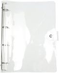 A4 Clear Soft PVC Round Ring Binders Dia 25mm 4-Ring Binder Cover with Snap Button Closure for Loose Leaf Journal Planner Albums DIY (A4-4 Holes(247x320mm))