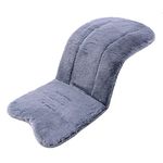 Baby Stroller Cushion Winter Warm Stroller Seat Liners 78 x 35cm Breathable Universal Newborn Carriage Cushion Faux Sheepskin Soothing Silky Soft Baby Seat Pad Liner for Stroller (Blue)