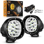 Auxbeam Round LED Offroad Lights 4 inch 90W, LED Pod Light 9000LM Off Road Driving Spotlight 4x4 Work Auxiliary Spot Light Bar A-Pillar Bumper for Trucks Motorbike ATV SUV Boat