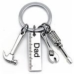 Dad Keychain from Kids Papa Key Chains Funny Grandpa Daddy Keyrings Fathers Day Thanksgiving Birthday Christmas Gifts