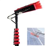 Water Fed Pole Brush Solar Panel Window Cleaner Cleaning Brush & Pole Kit 12FT-36FT Adjustable Extendable Outdoor Window Glass Solar Panel Spray Washer Washing Equipment(Size:12FT)
