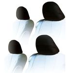 Yupbizauto 4X Cars Trucks & Cover DVD tv Monitors Solid Black Polyester Universal Headrest Covers with Foam Backing- Set of 4