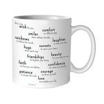 Quotable White Ceramic Mug, 400 ml, This is My Wish for You, Microwave and Dishwasher Safe…