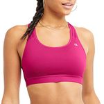 Champion Women's Sports Bra, Compression, Moisture Wicking, High-Impact Sports Bra for Women, Fantastic Fuchsia, Medium