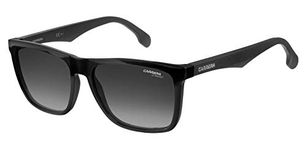 Carrera Men's Ca5041s Rectangular Sunglasses, BLACK/DARK GRAY GRADIENT, 56 mm