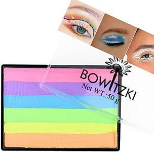 Bowitzki 50g Pastel Color Split Cake Water Activated eyeliner UV Glow Graphic eye liner Hydra Liner Rainbow Face Body Paint Makeup