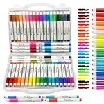 FunBlast 48 Colors Acrylic Color Markers for Art & Craft, Permanent Acrylic Paint Markers Ideal for Rock Painting, Canvas, Photo Album, Craft, School Project, Glass, Ceramic, Wood, Metal