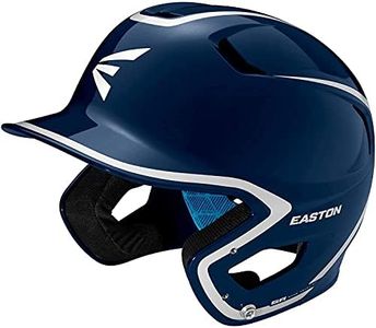 Easton Z5 2.0 Senior Batting Helmet Gloss Two-Tone Series Jaw Guard Compatible, Navy-Silver, Senior