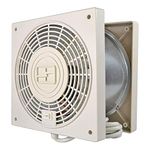 Suncourt TW408 ThruWall 2 Speed Room to Room Wall Mounted Air Flow Transfer Fan with 10 Foot Power Cord and Installation Kit, Whtie