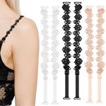 MAYCREATE® 3 Pairs Bra Straps for Women, Stretchy Flower Lace Bra Strap, Adjustable Slim Underwear Strap, Replacement Shoulder Detachable Bra Straps for Strapless Dress Multicolour