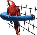 Rypet Parrot Perch Rough-surfaced - Quartz Sands Bird Cage Perches for Medium to Large Bird, U Shape Large