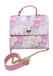 Loungefly Sanrio Hello Kitty Kawaii Allover Print Crossbody Satchel Handbag Purse, Pink, M