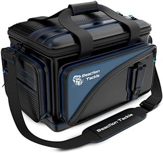 Reaction Tackle Fishing Tackle Bag ? Salt Water Resistant Tackle Box Bag, 1000D PVC Waterproof Material, Durable Liner, Removable Dividers, for 3600 Trays, Small Bag
