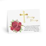 Religious Birthday Blessing Card | Handcrafted in the UK | Faith-Inspired Design | 6x8 Inch | Sustainable Materials