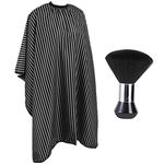 Barber Cape and Neck Duster Brush,Waterproof Polyester Salon Hair Cutting Cape, Haircut Cape with Adjustable Snap