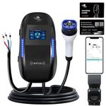LEISHENG ENERGY EV Charger, 7kW Electric Car Charger with 6 Metres Type 2 Charging Cable, 4.3" LED Display, IP65 Waterproof