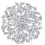 Elegant Crystal Flower Rhinestone Wedding Brooch Crystal Corsage Pin Brooch Women Clothing Accessories Jewelry Gift For Bride Girl Women