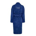 YourSurprise Personalised Embroidered Bathrobe for Women - Personalised Bathrobe for Her Embroidered with the Name or Text (UK, Alpha, L, XL, Regular, Regular, Blue)