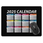 WIRESTER Extra Large (X-Large) Size Non-Slip Rectangle Mousepad, Year 2025 Calendar Mouse Pad for Home, Office and Gaming Desk