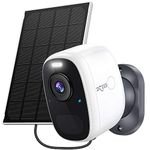 Dzees 4MP Solar Security Cameras Outdoor Wireless WiFi 2.5K Color Night Vision Outdoor Security Camera, Eco-Friendly Solar Panel, Vehicle/People/Pets AI Detection, Spotlight/Siren, IP66 Camera