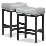 Leather Bar Stools With Nailhead Trim