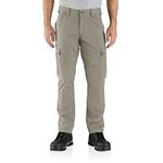 Carhartt Men's Rugged Flex Relaxed Fit Ripstop Cargo Work Pant, Greige, 30W x 32L