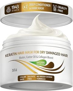 Vitamins Keratin Hair Mask Deep Conditioner - Thin Fine Hair Keratin Argan Silk Hydrating Complex to Repair Dry Damaged Hair and Scalp