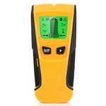 Stud Finder, 5 in 1 Wall Scanner - Stud Detector/Live Wire Detector/Wood Detector/Cable Detector, Wall Detector with Alarm Function, Backlit LCD Display Stud Detector, Up to 3” (75mm)