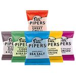 Pipers Crisps Mixed Variety Snack Box (24 x 40g Pack) – Salted, Salt & Vinegar, Cheese & Onion, Sweet Chilli, Black Pepper, Jalapeño