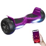 RCB Hoverboard 8.5" all terrain hoverboards, APP control function, integrated LED Bluetooth with powerful motor, electric skateboard self balance scooter, gift for Kids and Adults