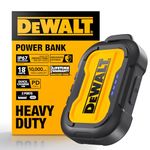 DEWALT Heavy Duty Portable Charger, Power Bank, 10,000 mAh Battery Pack with USB-C Port for iPhone 15/15 Plus/15 Pro/15 Pro Max, iPhone 14/13, Samsung Galaxy