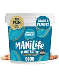 ManiLife Original Roast Crunchy Peanut Butter, 900g Tub - Small Batch Vegan Peanut Butter Made from Single Origin Grade-A Argentine Peanuts - No Palm Oil, No Added Sugar, No GMOs