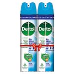 Dettol Multi-Surface Disinfectant Sanitizer Spray Bottle | 24 hours Antibacterial protection| Germ Kill on Hard and Soft Surfaces (Spring Blossom, 225ml) Pack of 2