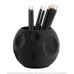 DIRHA Stylish Pen Stand & Pencil Holder for Office Table - Perfect Study & Stationery Accessory for Students - Ideal School Materials & Dressing Table Organizer | Gadget for Desk Accessories (Black)