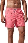 MaaMgic Men's Swimming Trunks Quick Dry Fit Performance Surfing Short with Pockets, 2glm-3, Medium ( Waist:31''-33'' )