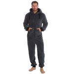 Undercover Mens Snuggle Fleece Onesie 31B1554 Charcoal S-M