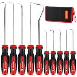 TOOLEAGUE 10Pcs Pick and Hook Set with Scraper and Magnetic Telescoping Tool Kit