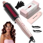 Infrared Thermal Brush, 1.65 inch Heated Round Brush for Blowout Look, Universal Voltage, Negative Ion Thermal Hair Tools, 6 Temperature, No Damage, Xmas Christmas Gifts for Women