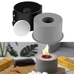 ACIMONE Tabletop Fire Pit Silicone Mold Set, for Concrete Table Top Fire Bowl, Indoor & Outdoor DIY Mini Fire Fireplace, Round Shape & Extinguishing Cover Mold | DIY Home Decor Accessories