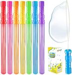 Bubble Wand, 28 Pack 14’’ Big Bubble Wands Bulk(7 colors), Non-toxic Smelless Bubble Toy For Kid Child Birthday Party Favor Wedding Summer Outdoor Pool Activity Bathroom Bath Toys