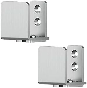 Stainless Steel Floor Guide Wall Mount Sliding Barn Door Hardware Up to 1-3/4"W 1-7/8"H Set of 2