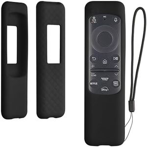 kwmobile Case Compatible with Samsung BN59-01432A / BN59-01432J / TM2360e Case - Soft Silicone Cover for Remote Control - Black