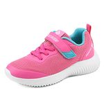 DREAM PAIRS Girls Tennis Running Shoes Athletic Sports Sneakers Fuchsia Size 3 Little Kid Contact-k