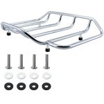 MoKitDora Touring Tour-Pak Luggage Rack Trunk Rail Top Compatible for Harley 1984-up Street Glide Electra Glide Road Glide King Ultra Limited, Chrome