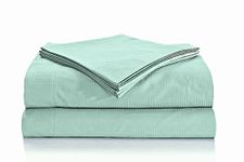 Natural Comfort Premier Hotel Select Sheet Set, King, Geometrix/Light Teal