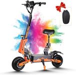 Electric Scooter Adults,5600W Dual Motor Commuter Scooter Up to 46MPH & 43 Miles Range,Dual Brake System and Shock Absorption,11" Vacuum Off-Road Tire Sports Folding E-Scooter with Detachable Seat
